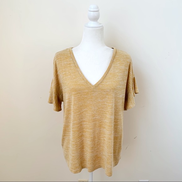 a new day Yellow Short Sleeve Baby Ruffle Tee - Picture 1 of 7